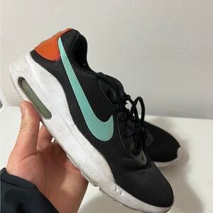 Nike Black Sneakers with Teal Swoosh